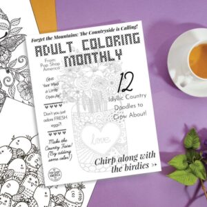 Country Doodle Adult Coloring Book