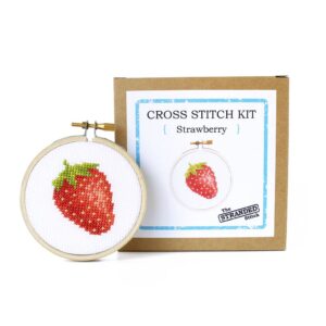 Alternative view of DIY Kit, Strawberry Cross Stitch Kit for Beginners