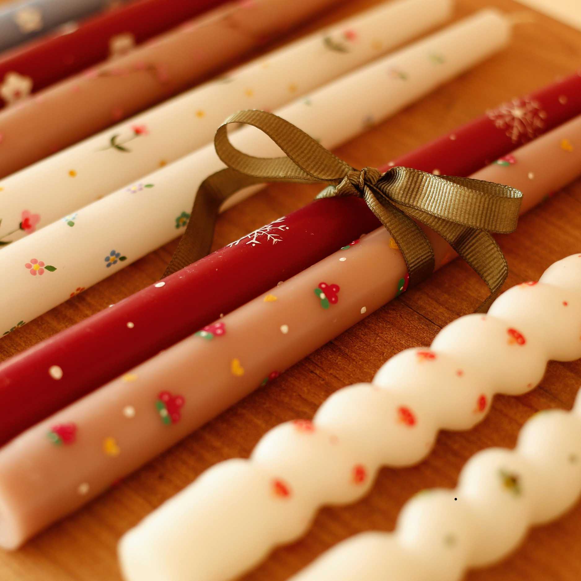 hand painted candles diy