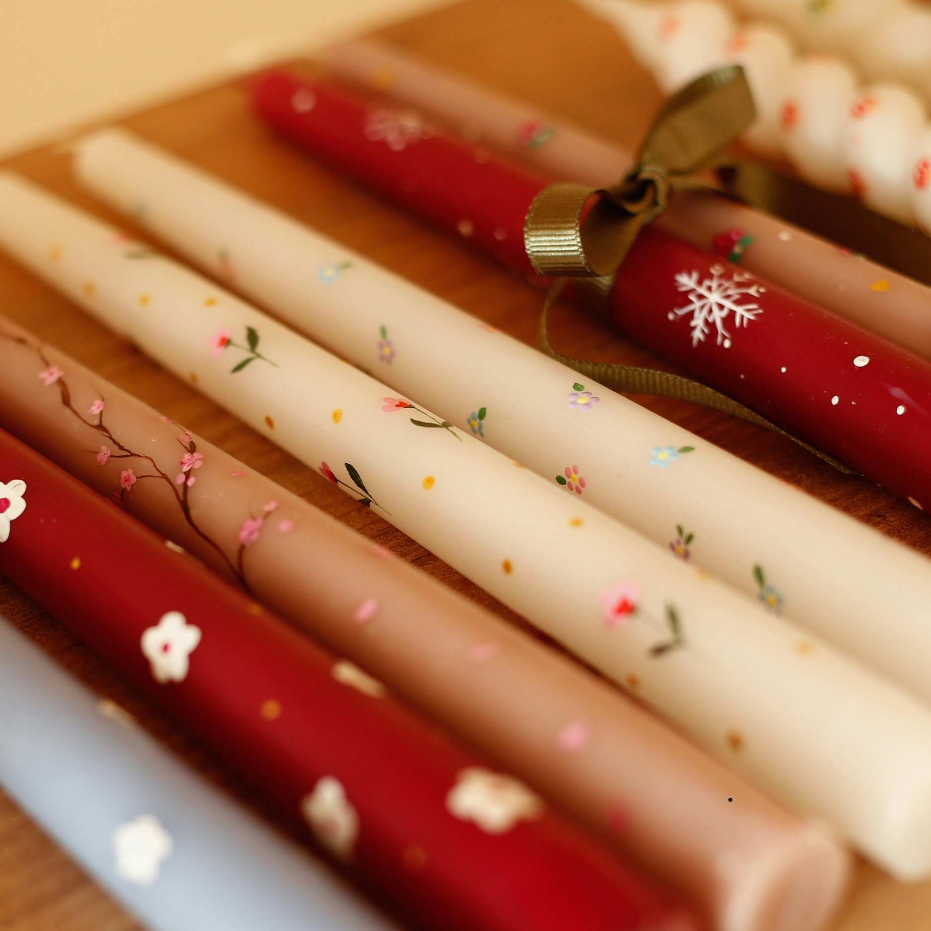 hand painted candles tutorial