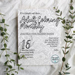 Jungle Adult Coloring Book