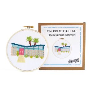 Alternative view of DIY Kit, Palm Springs Getaway Midcentury Home Cross Stitch